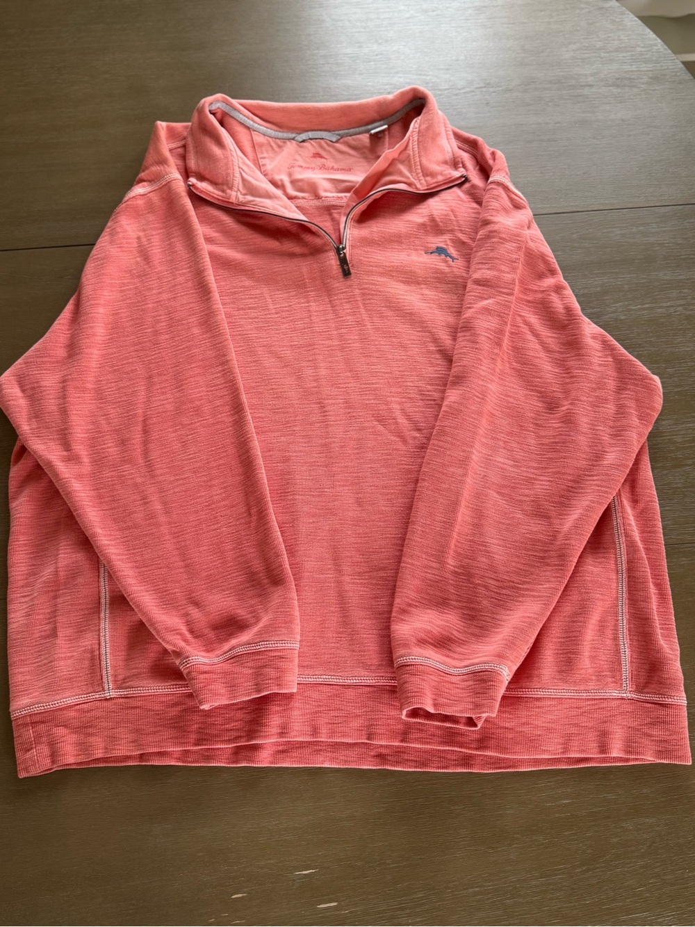 Tommy Bahama Coral Quarter-Zip Sweater